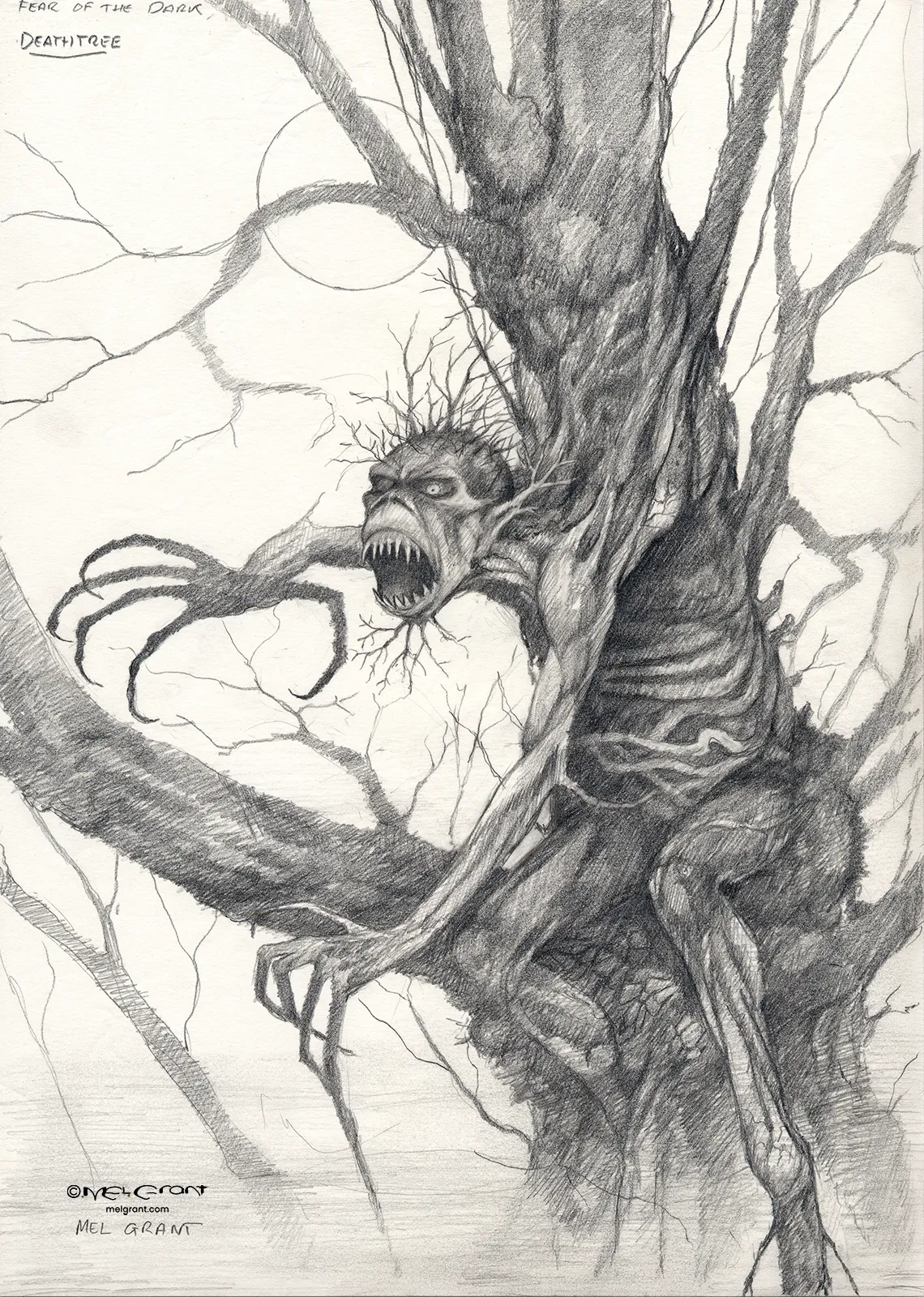 Fear of the Dark pencil study by Melvyn Grant