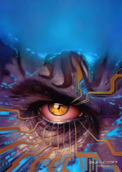 Eye of Evil by Melvyn Grant Eye of Evil staring through a digital haze of blue