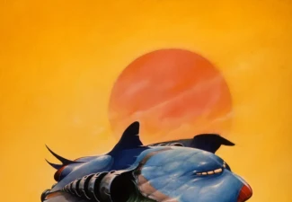 Cover art by Melvyn Grant for *A Knight of Ghosts and Shadows* by Poul Anderson, Sphere Books, 1978. The original painting is titled “Ghosts and Shadows.” A Knight of Ghosts and Shadows — book cover art by Melvyn Grant