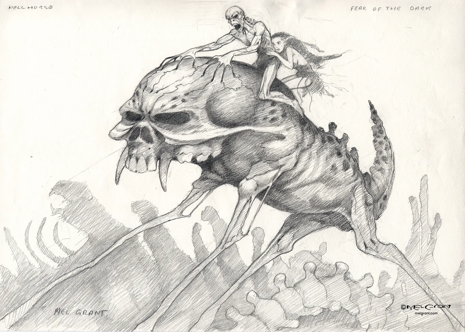 Fear of the Dark detail sketch by Melvyn Grant