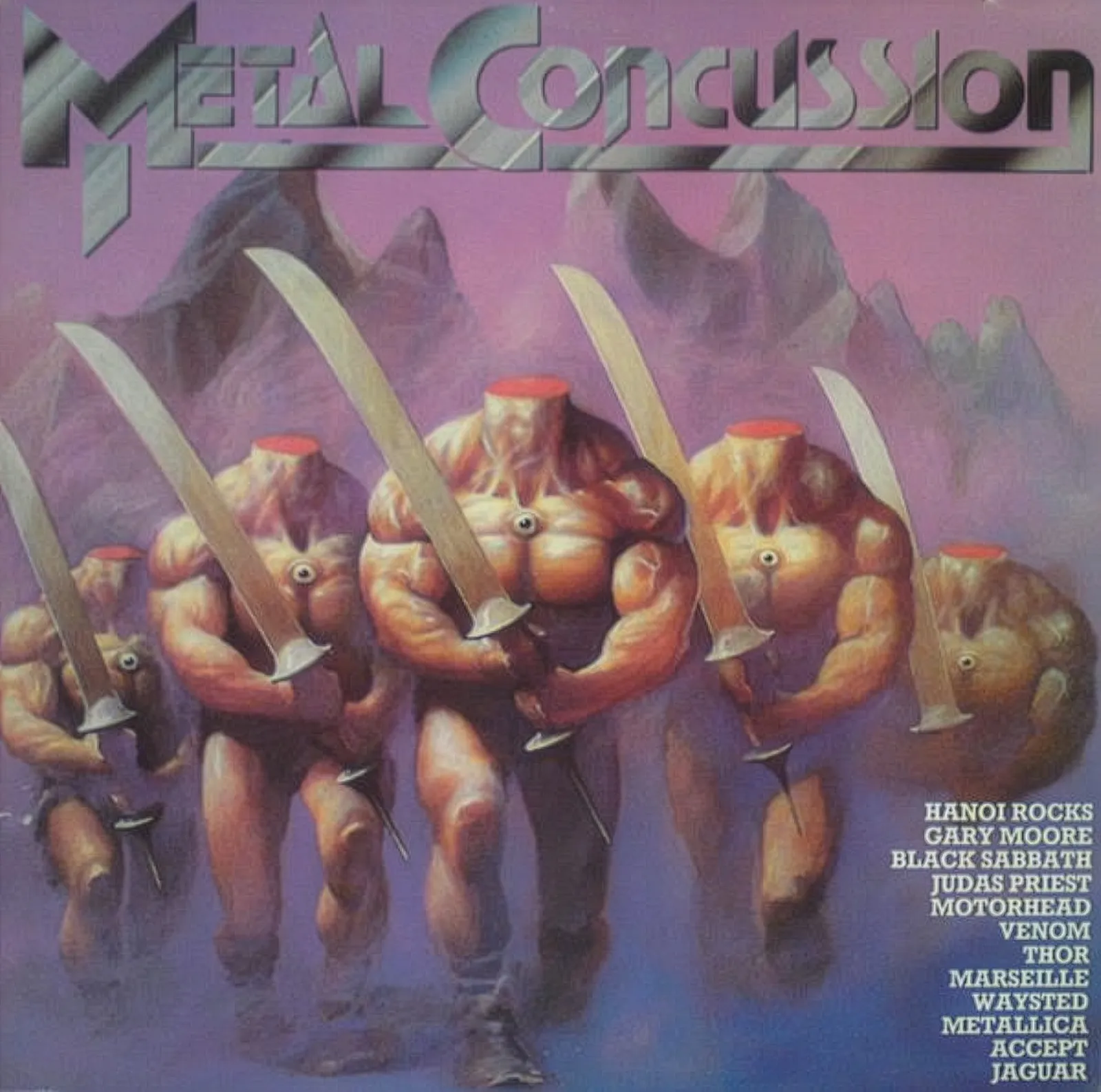 Metal Concussion — compilation album artwork by Melvyn
